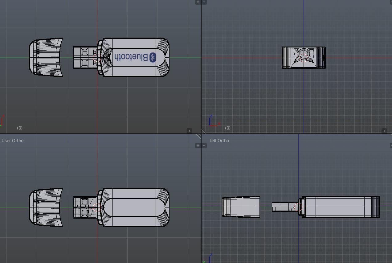 Usb Bluetooth 4 model B02 3D model_4