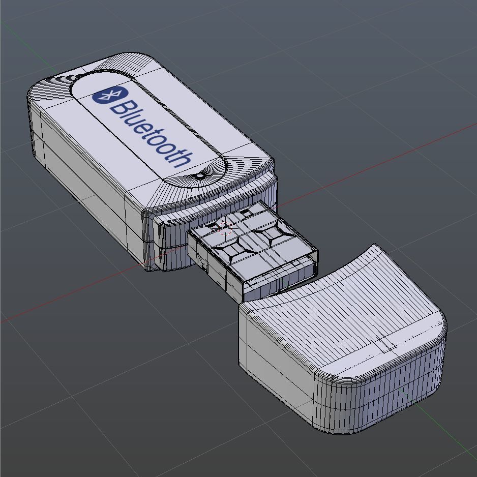 Usb Bluetooth 4 model B02 3D model_3