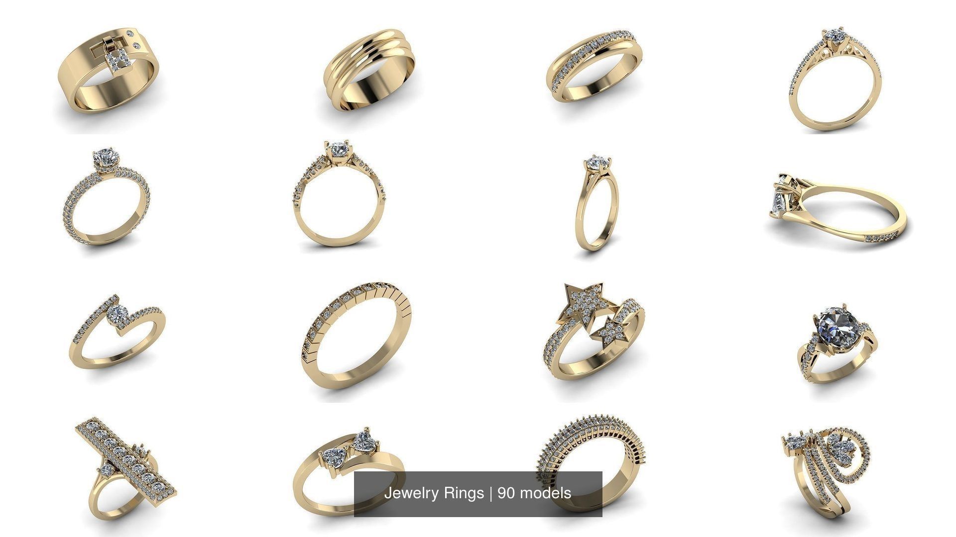 Jewelry Rings 3D Model Collection_9