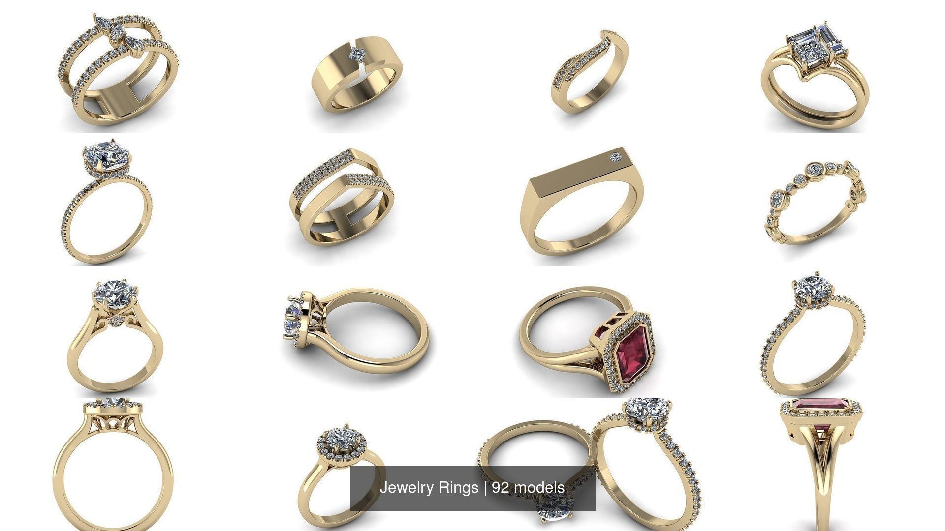 Jewelry Rings 3D Model Collection_42