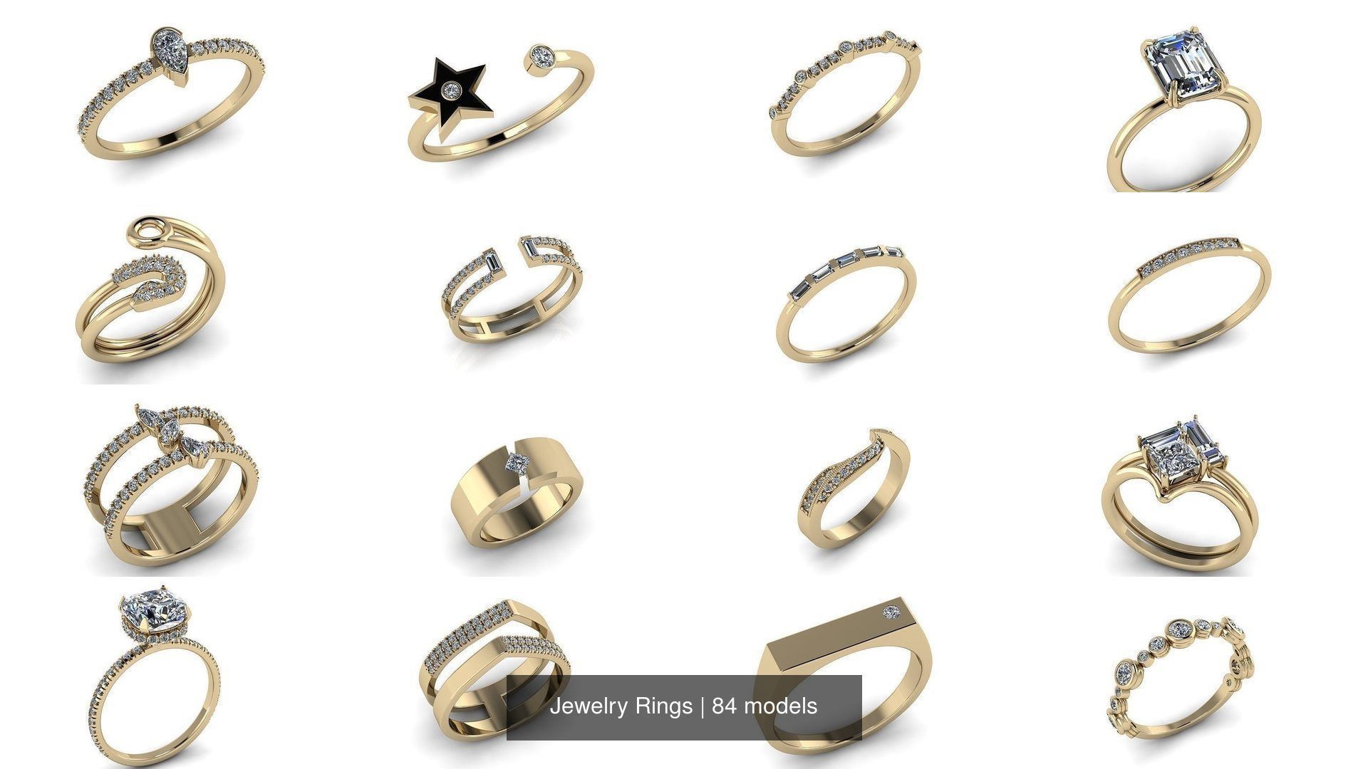 Jewelry Rings 3D Model Collection_41