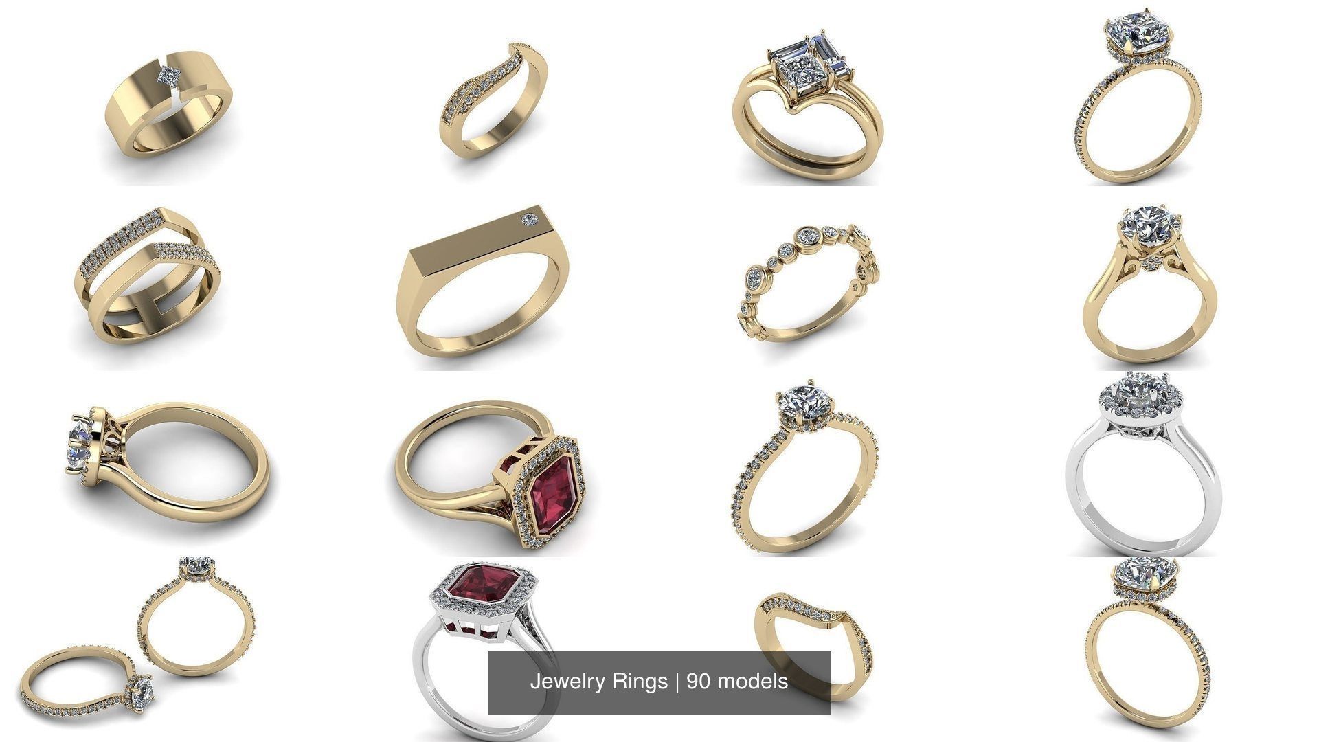 Jewelry Rings 3D Model Collection_43