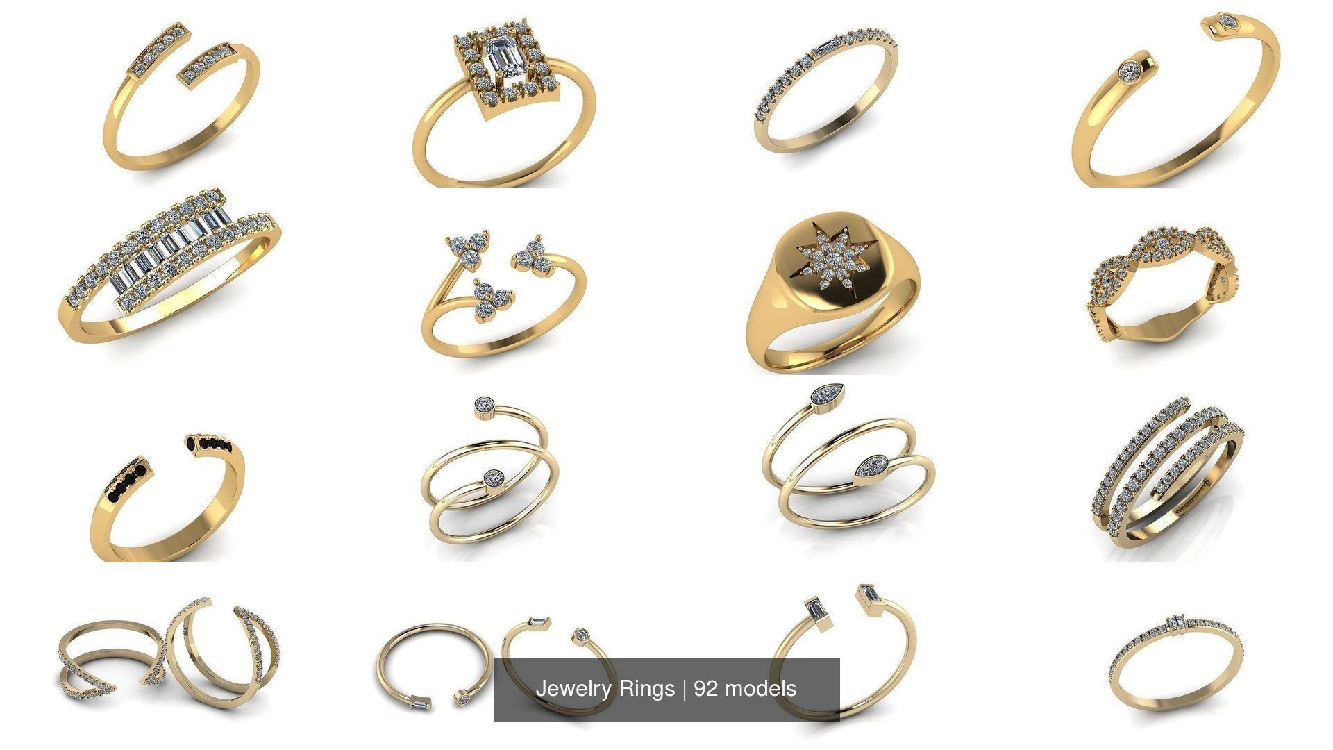 Jewelry Rings 3D Model Collection_24