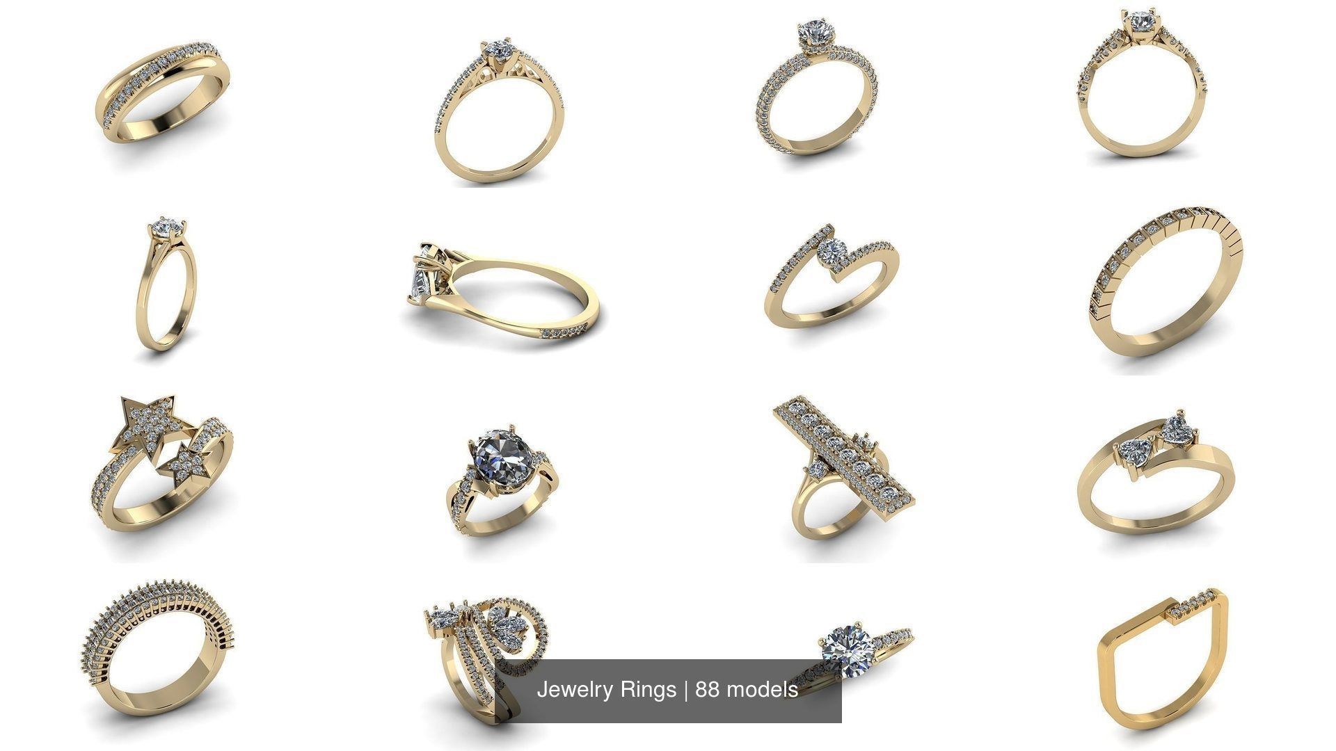 Jewelry Rings 3D Model Collection_11