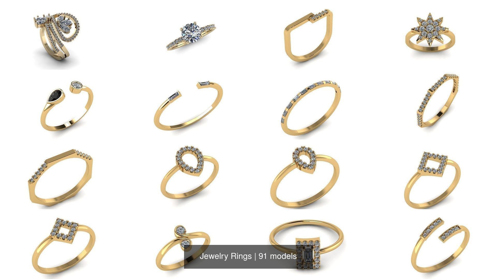 Jewelry Rings 3D Model Collection_16