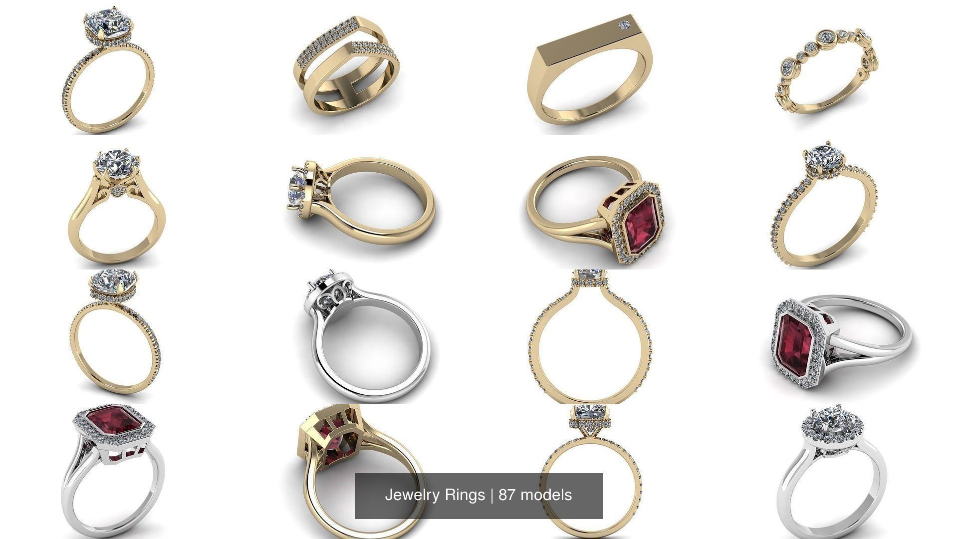 Jewelry Rings 3D Model Collection_46