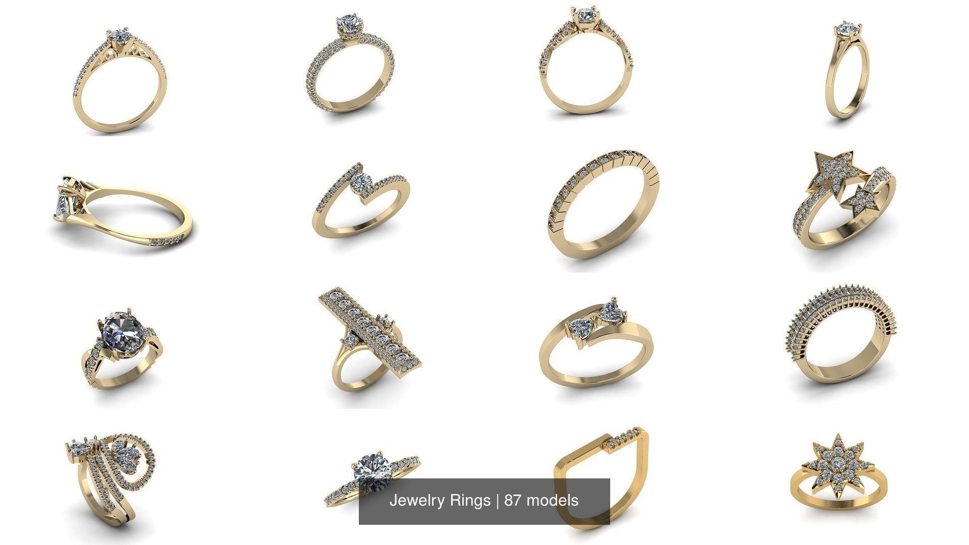 Jewelry Rings 3D Model Collection_12