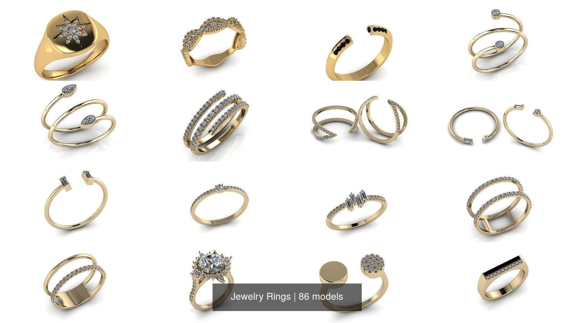 Jewelry Rings 3D Model Collection_30