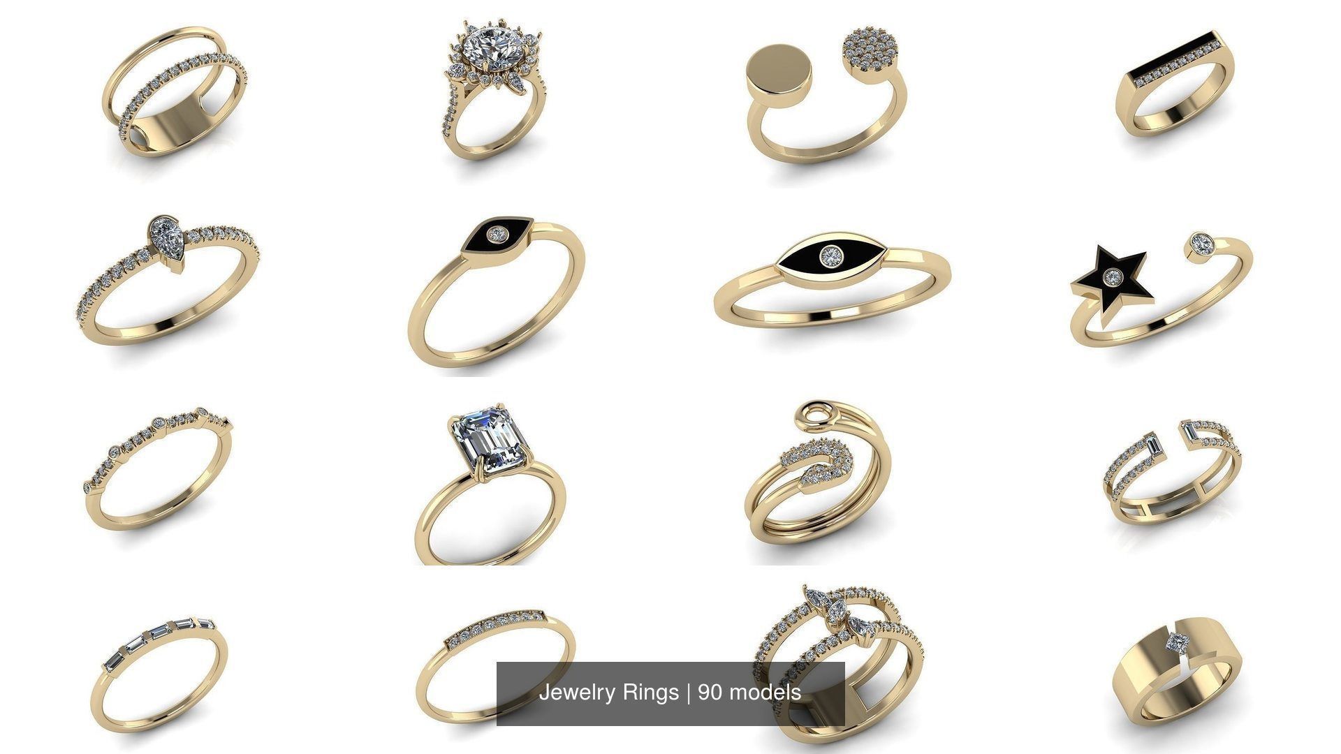 Jewelry Rings 3D Model Collection_35