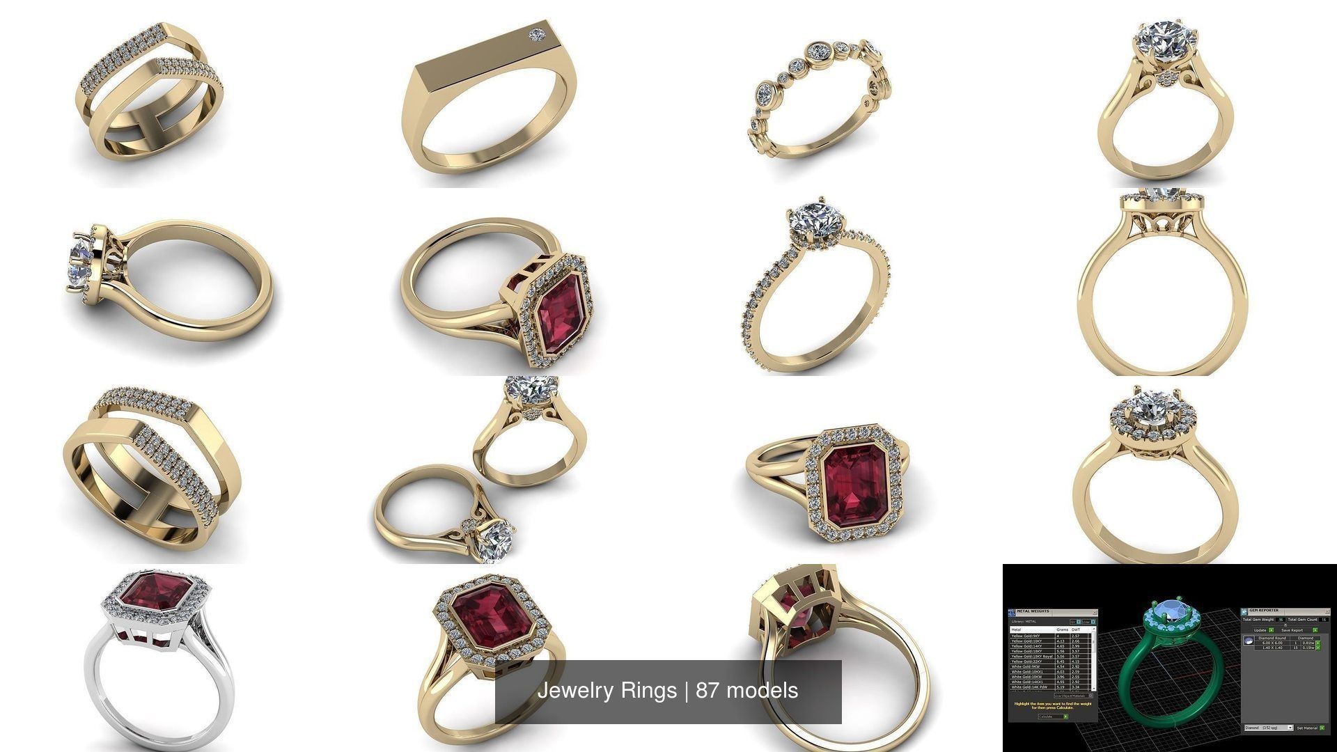 Jewelry Rings 3D Model Collection_47
