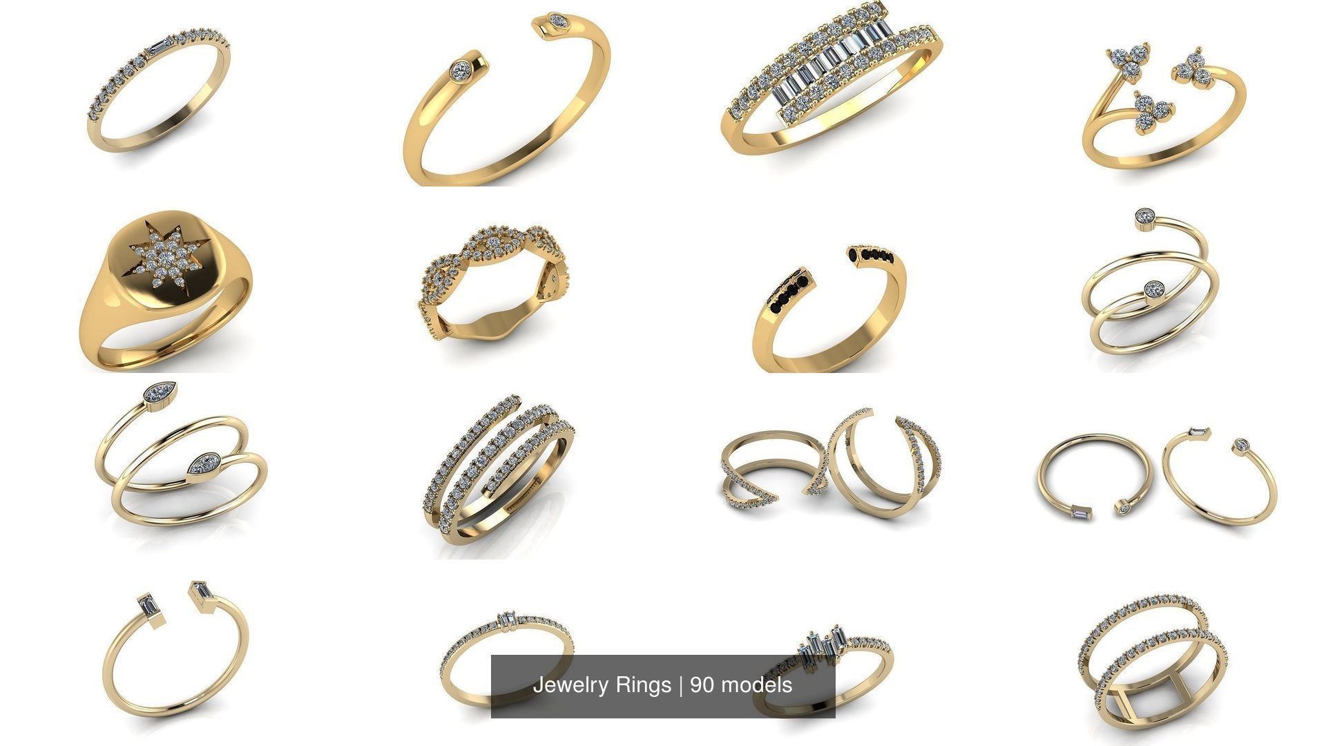 Jewelry Rings 3D Model Collection_26