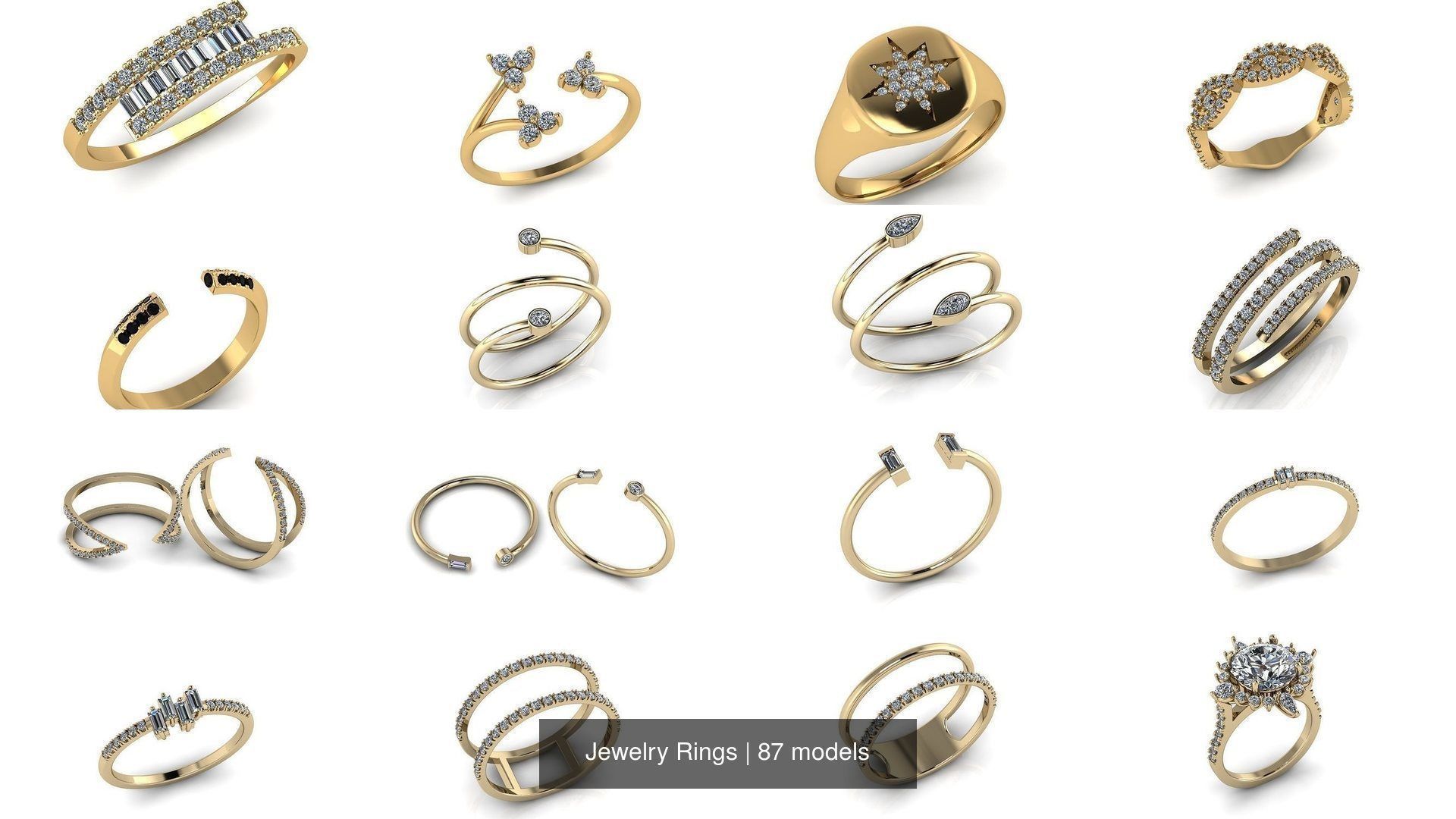 Jewelry Rings 3D Model Collection_28
