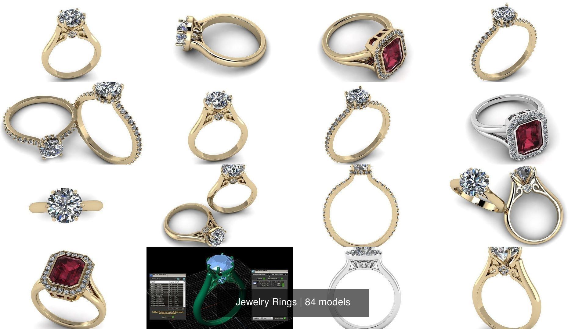 Jewelry Rings 3D Model Collection_50