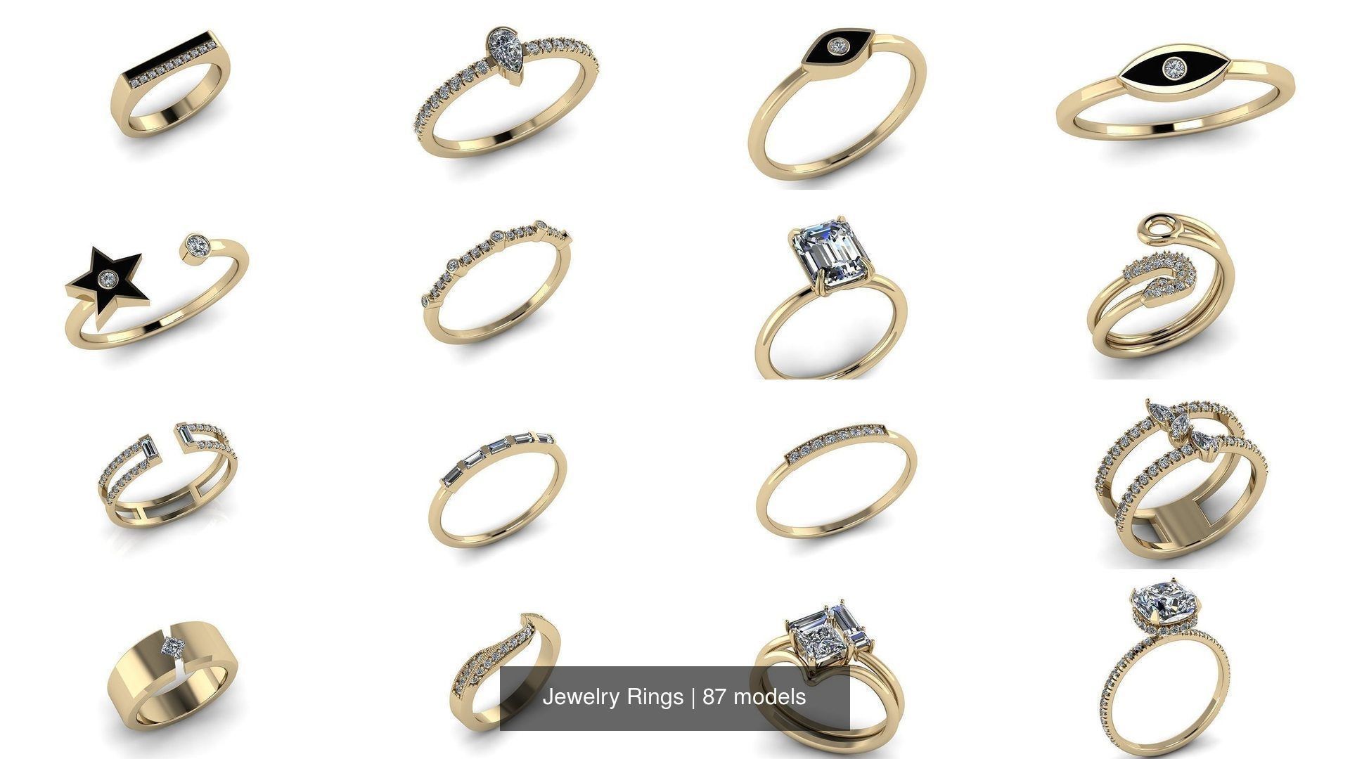 Jewelry Rings 3D Model Collection_38