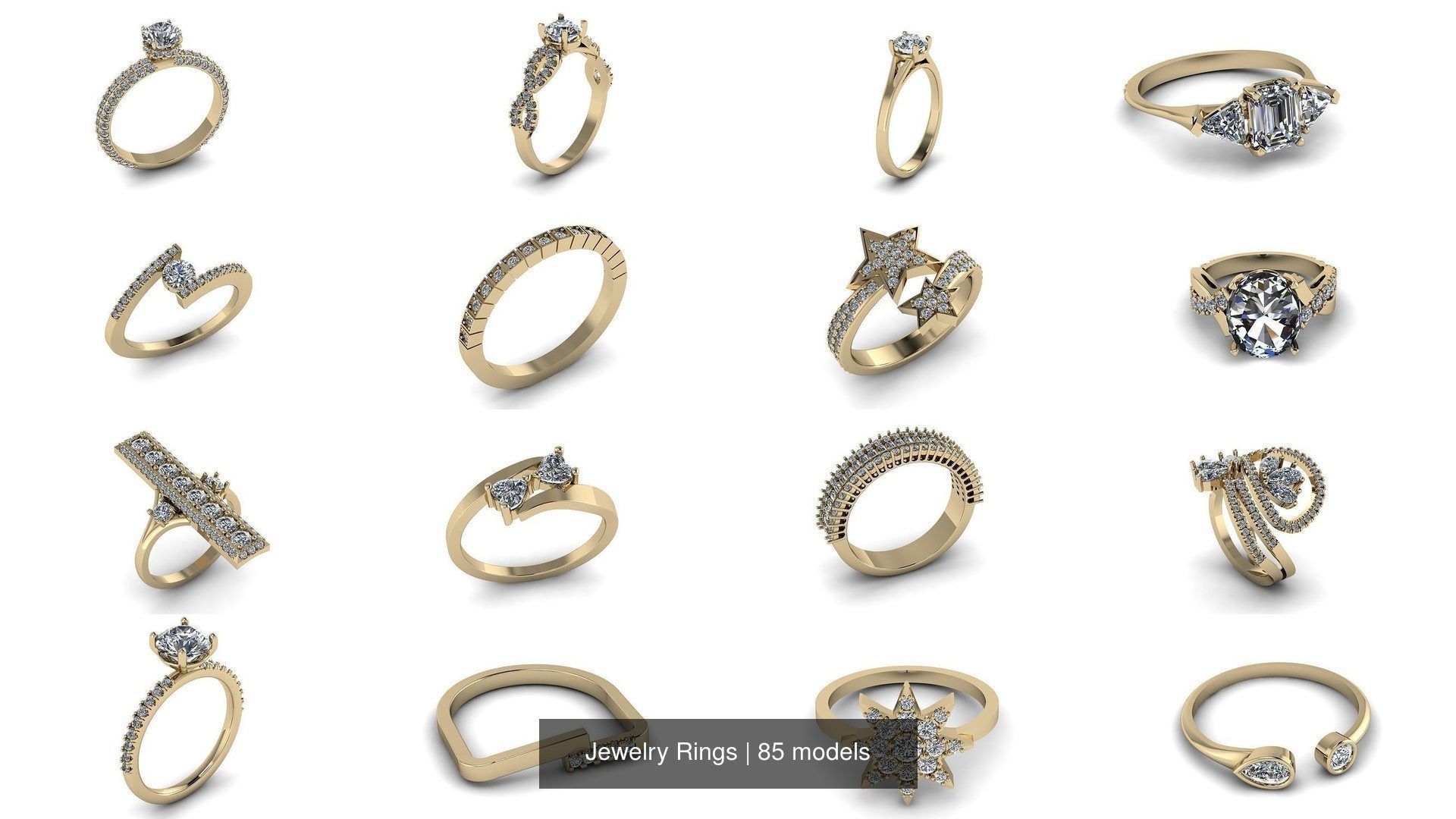Jewelry Rings 3D Model Collection_14