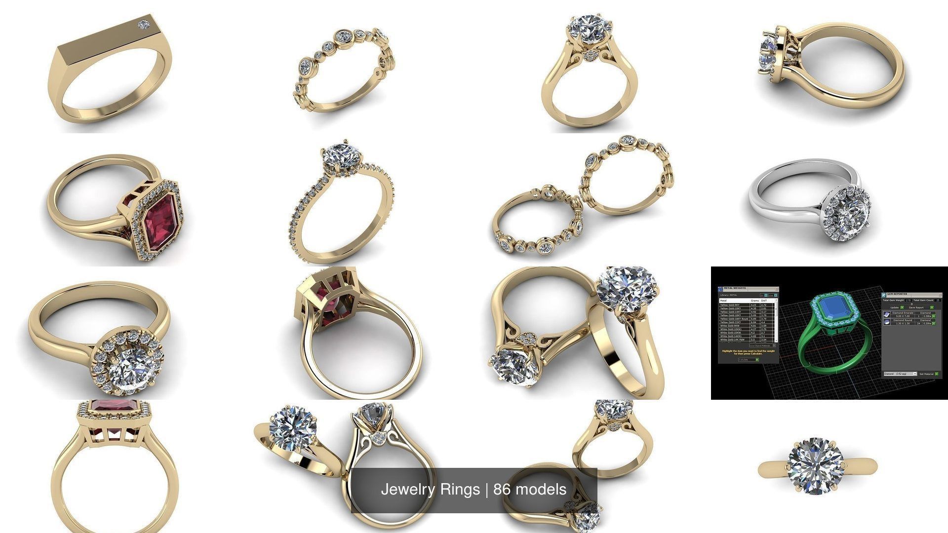 Jewelry Rings 3D Model Collection_48