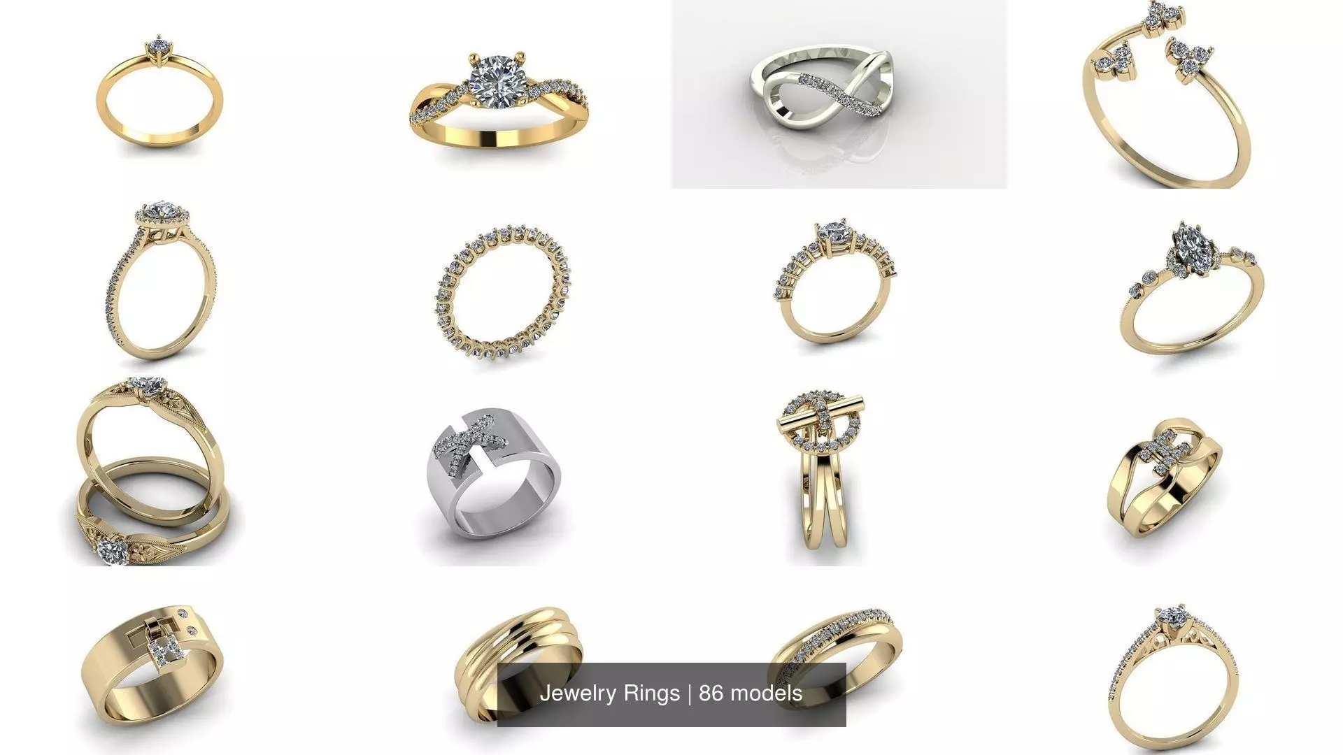 Jewelry Rings 3D Model Collection_5