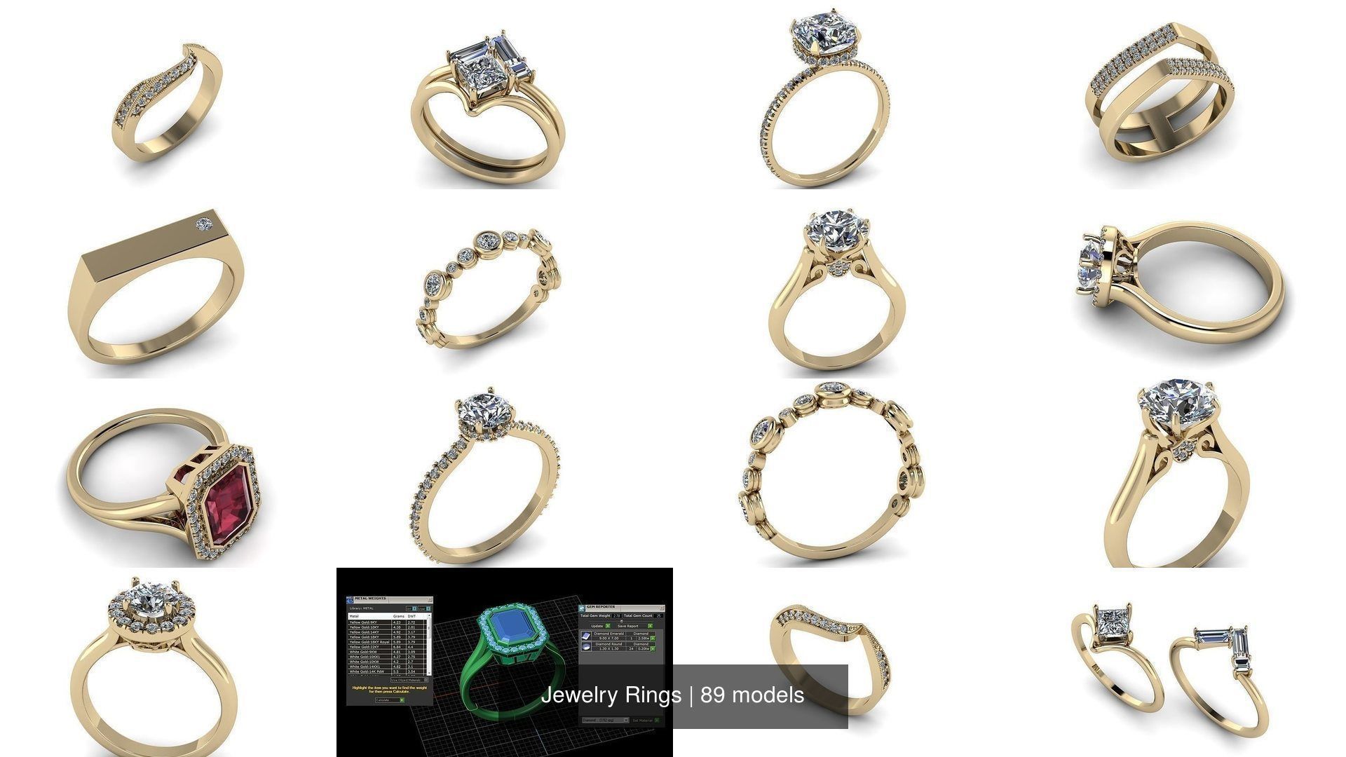 Jewelry Rings 3D Model Collection_44