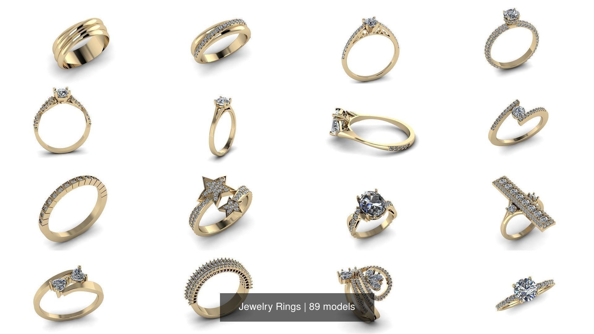 Jewelry Rings 3D Model Collection_10