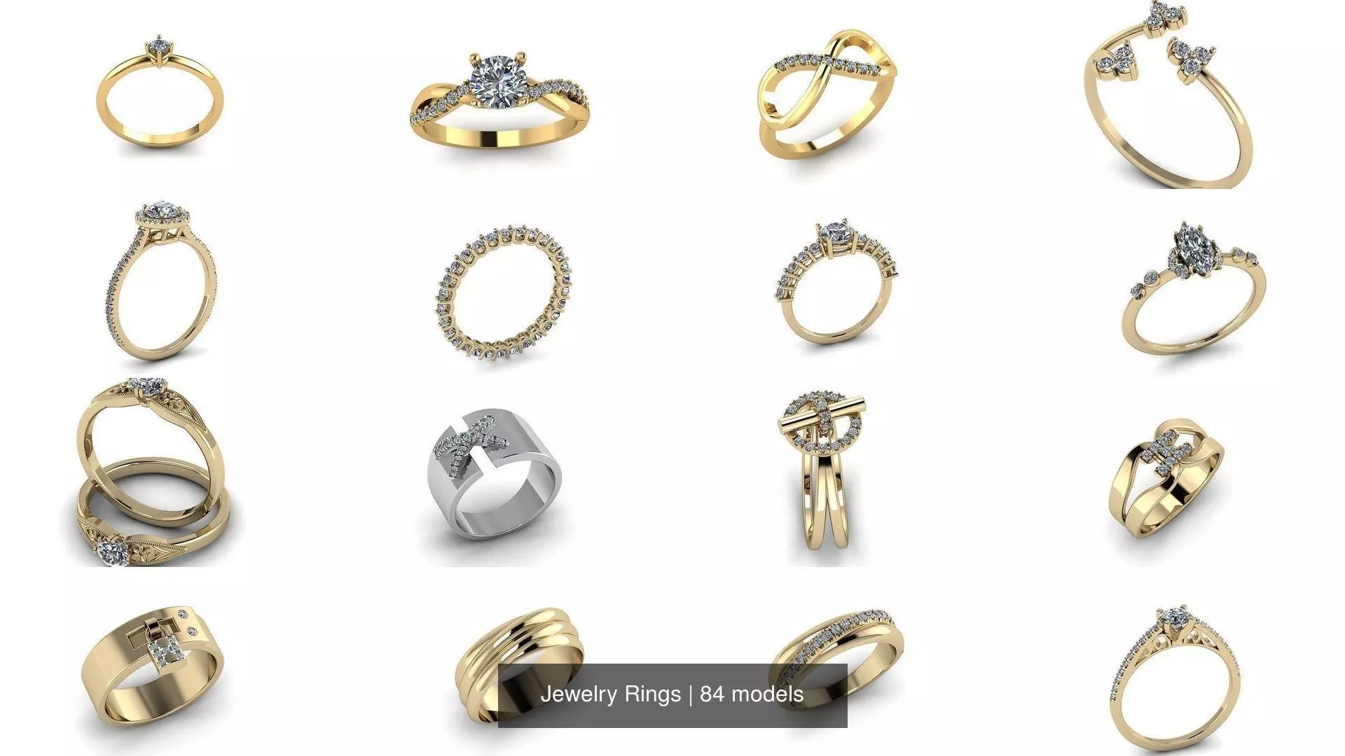 Jewelry Rings 3D Model Collection_7