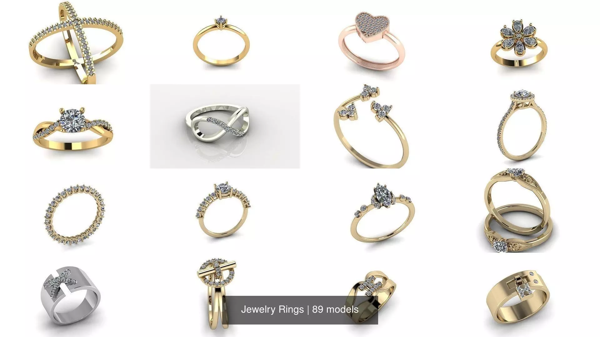 Jewelry Rings 3D Model Collection_2