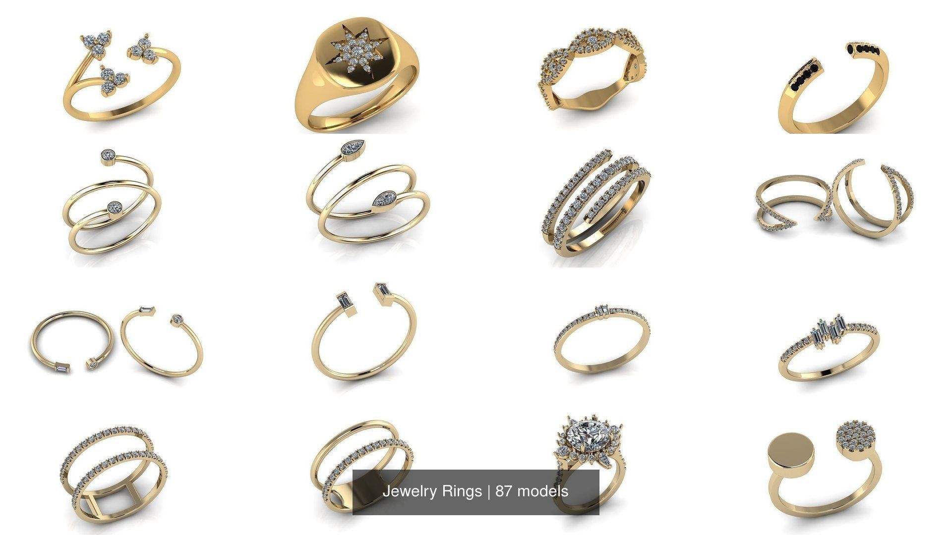 Jewelry Rings 3D Model Collection_29