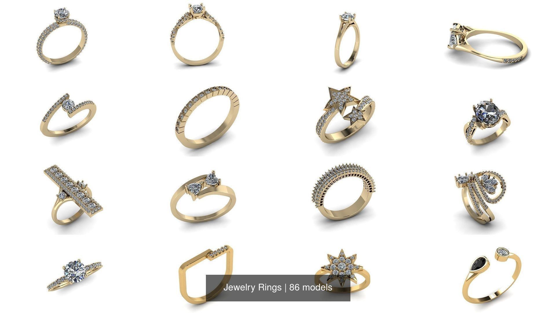 Jewelry Rings 3D Model Collection_13