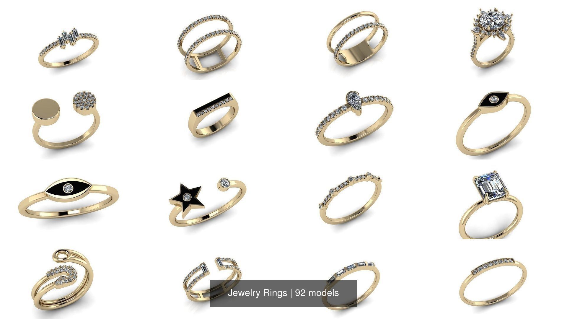 Jewelry Rings 3D Model Collection_33