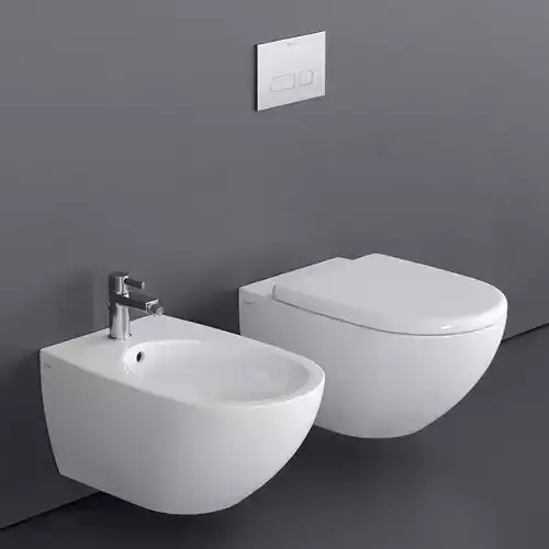 Duravit Architec Wall-Hung WC Low-poly 3D model