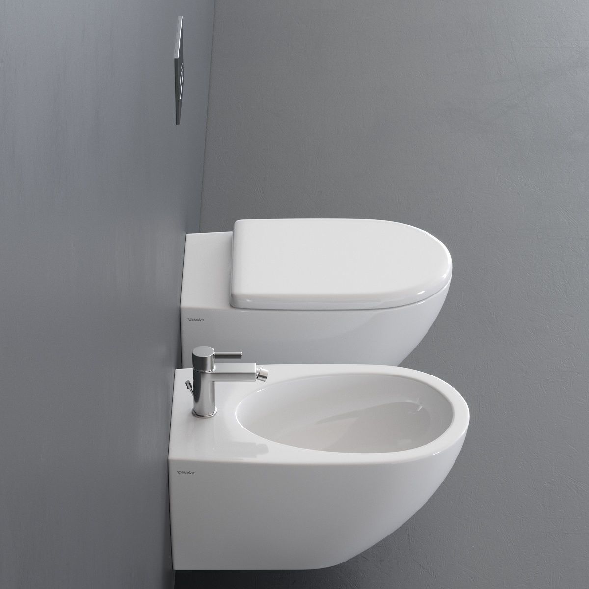 Duravit Architec Wall-Hung WC Low-poly 3D model_1