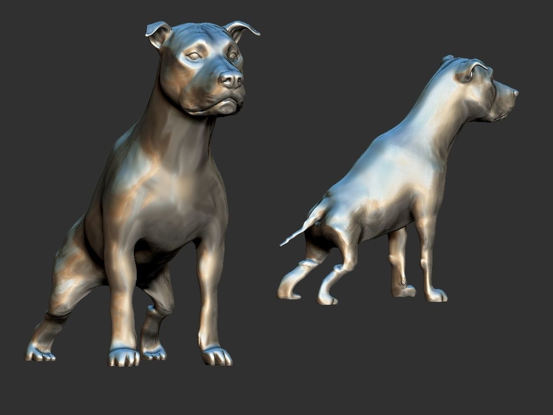 pitbull pit bull dog 3D print model_5