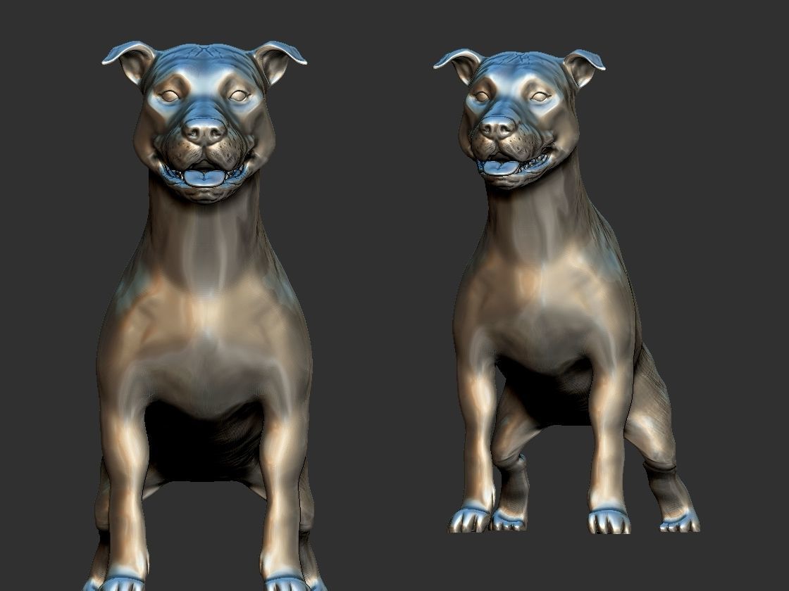 pitbull pit bull dog 3D print model_7