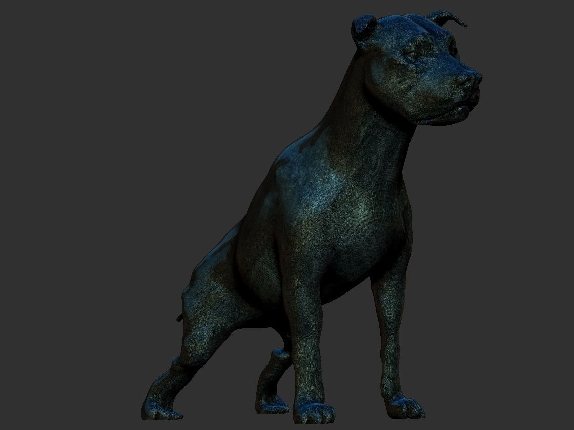 pitbull pit bull dog 3D print model_3