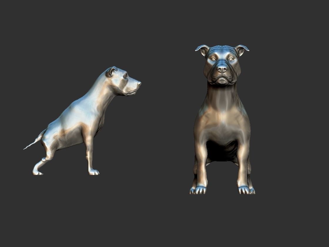 pitbull pit bull dog 3D print model_8