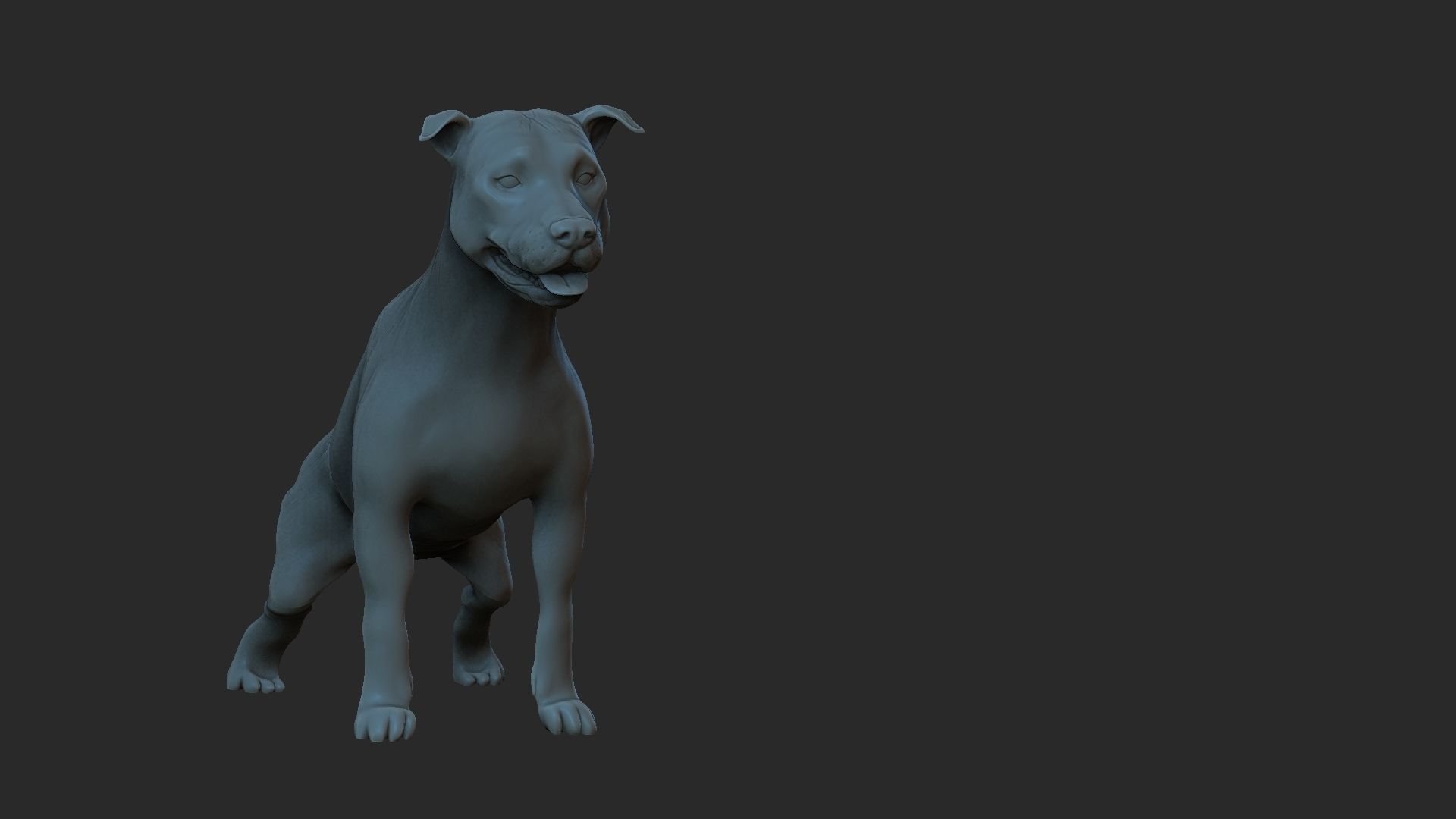pitbull pit bull dog 3D print model_1