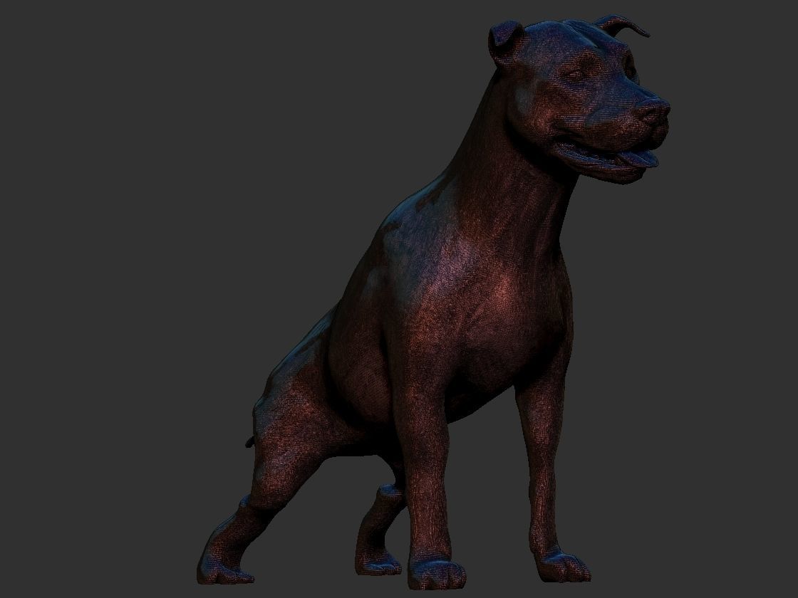 pitbull pit bull dog 3D print model_6