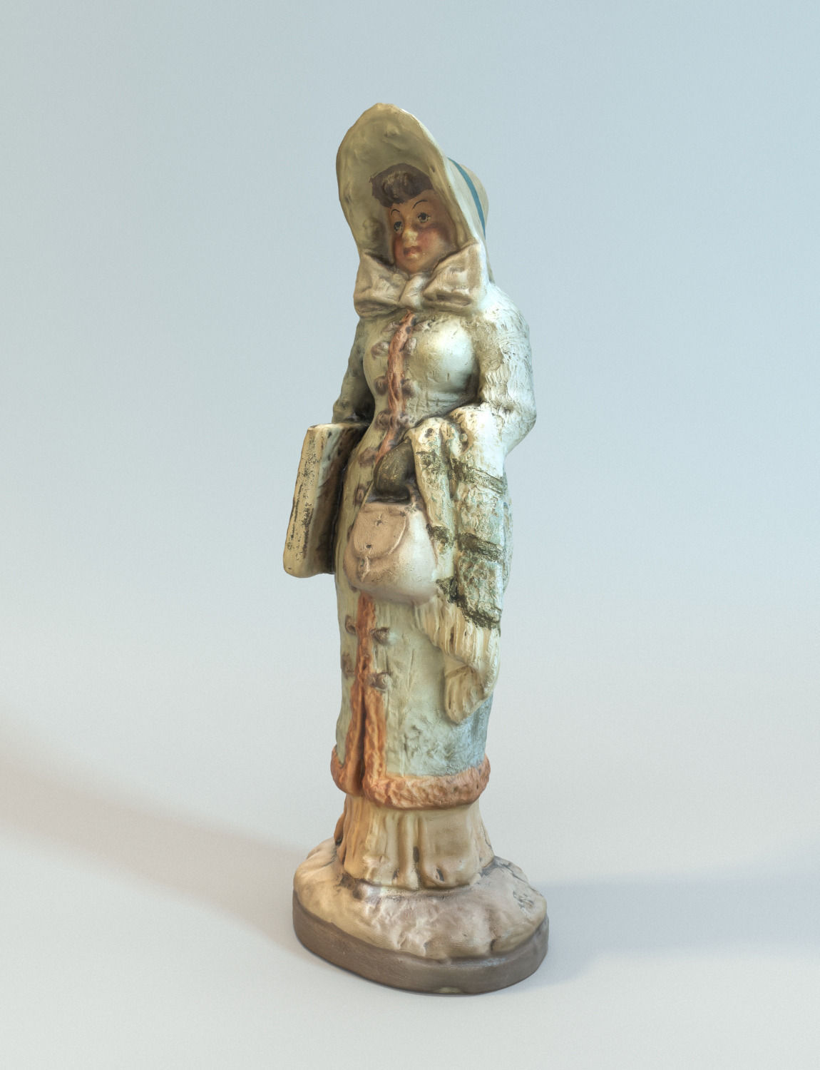 Decorative old woman statue Free 3D model_4
