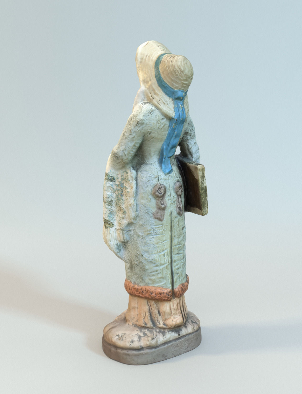 Decorative old woman statue Free 3D model_3