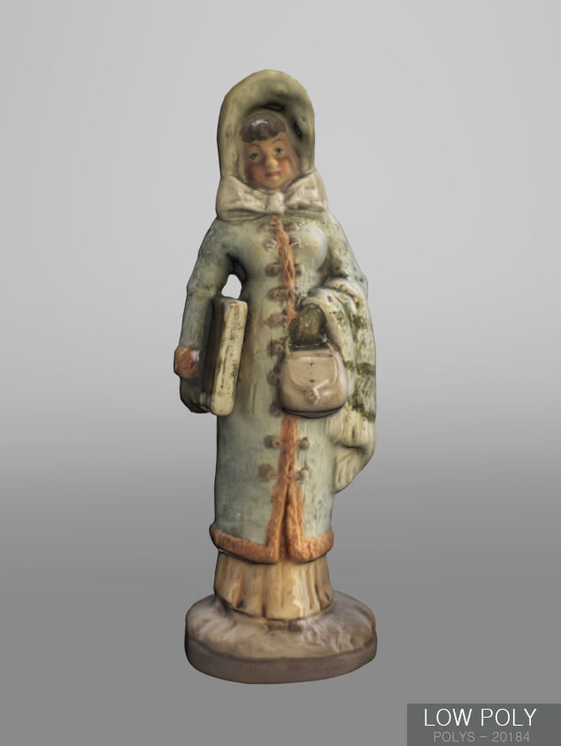 Decorative old woman statue Free 3D model_8