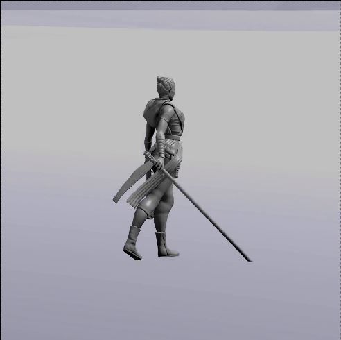 STATUE REY 22 cm 3D print model_7