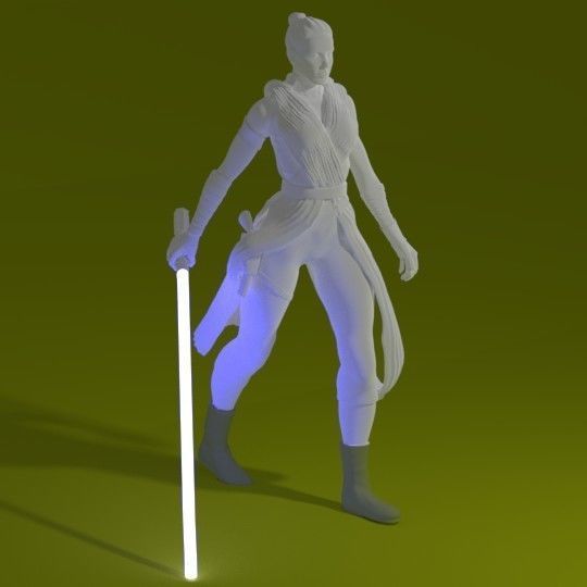 STATUE REY 22 cm 3D print model_12