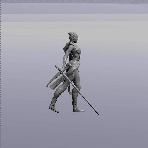 STATUE REY 22 cm 3D print model_6