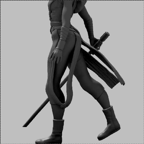 STATUE REY 22 cm 3D print model_11