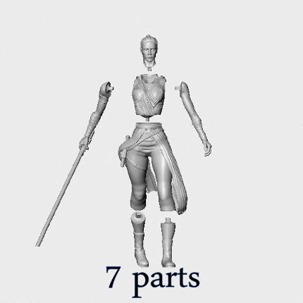 STATUE REY 22 cm 3D print model_1