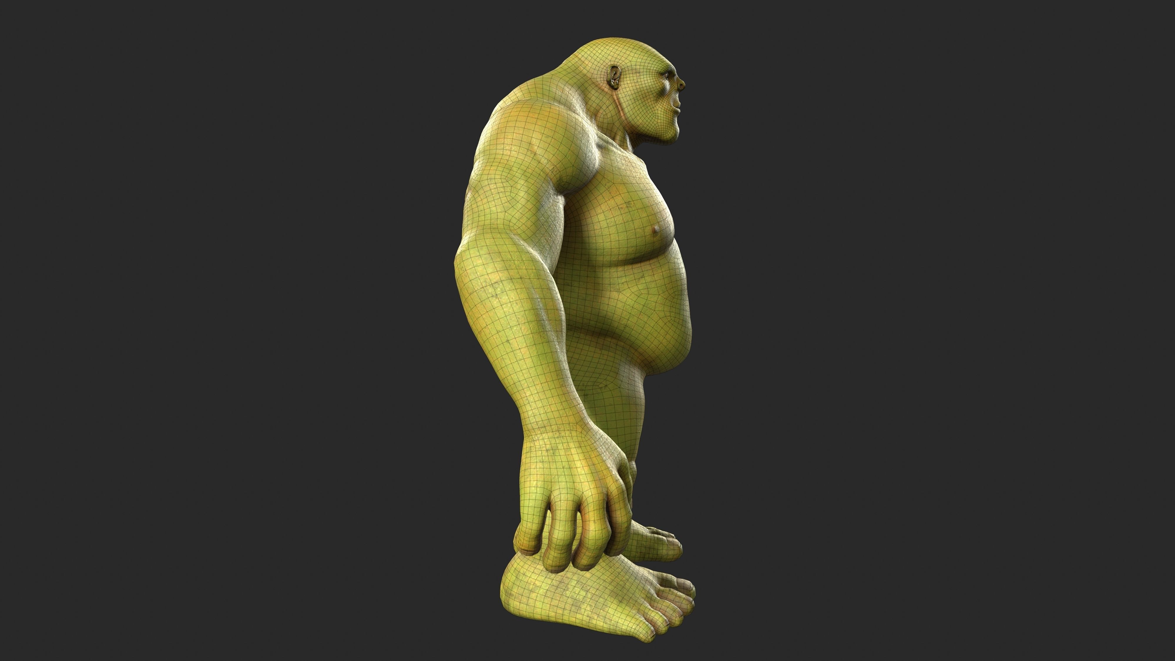 Character - Troll Body Base Low-poly 3D model_21