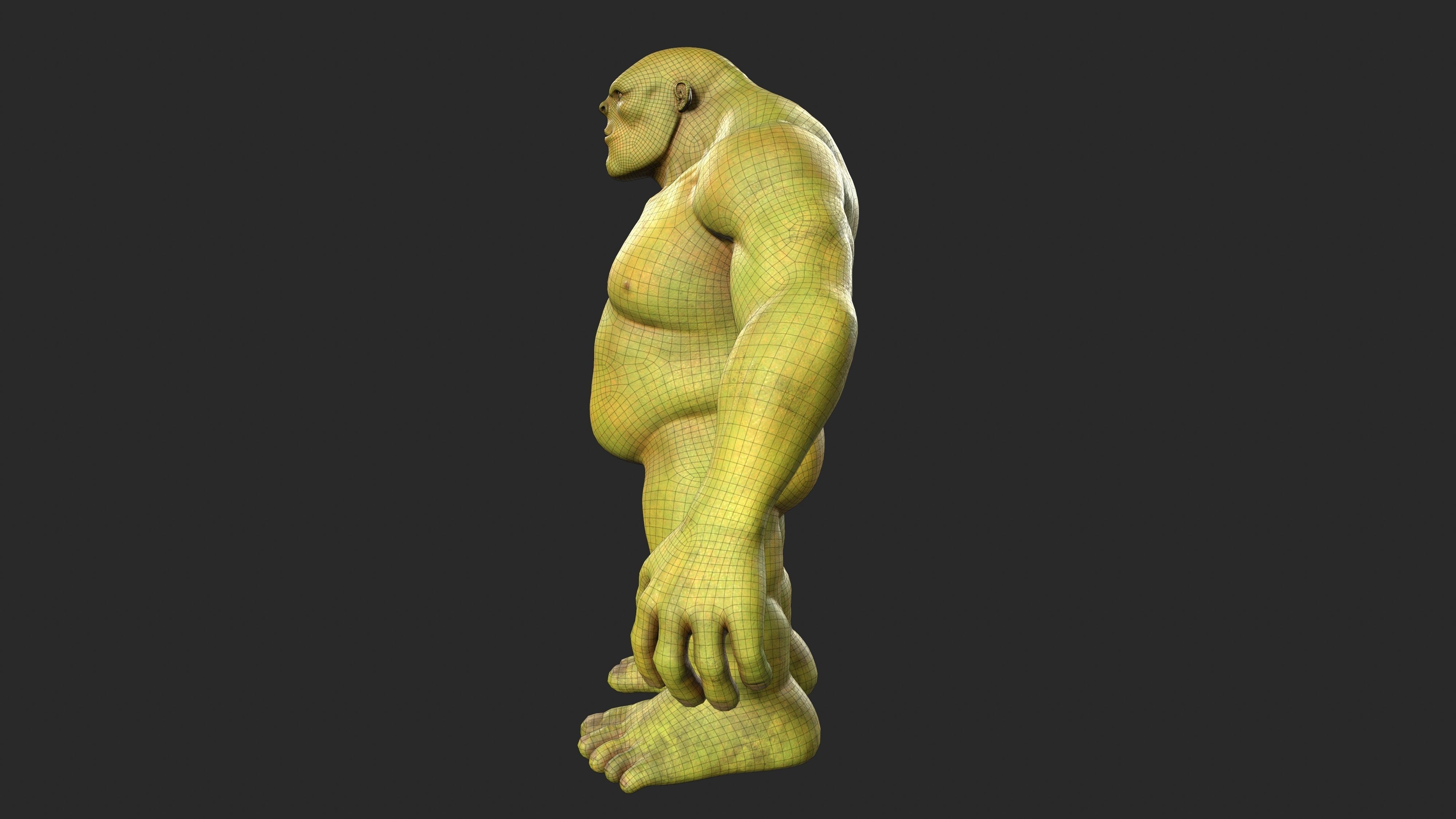 Character - Troll Body Base Low-poly 3D model_25