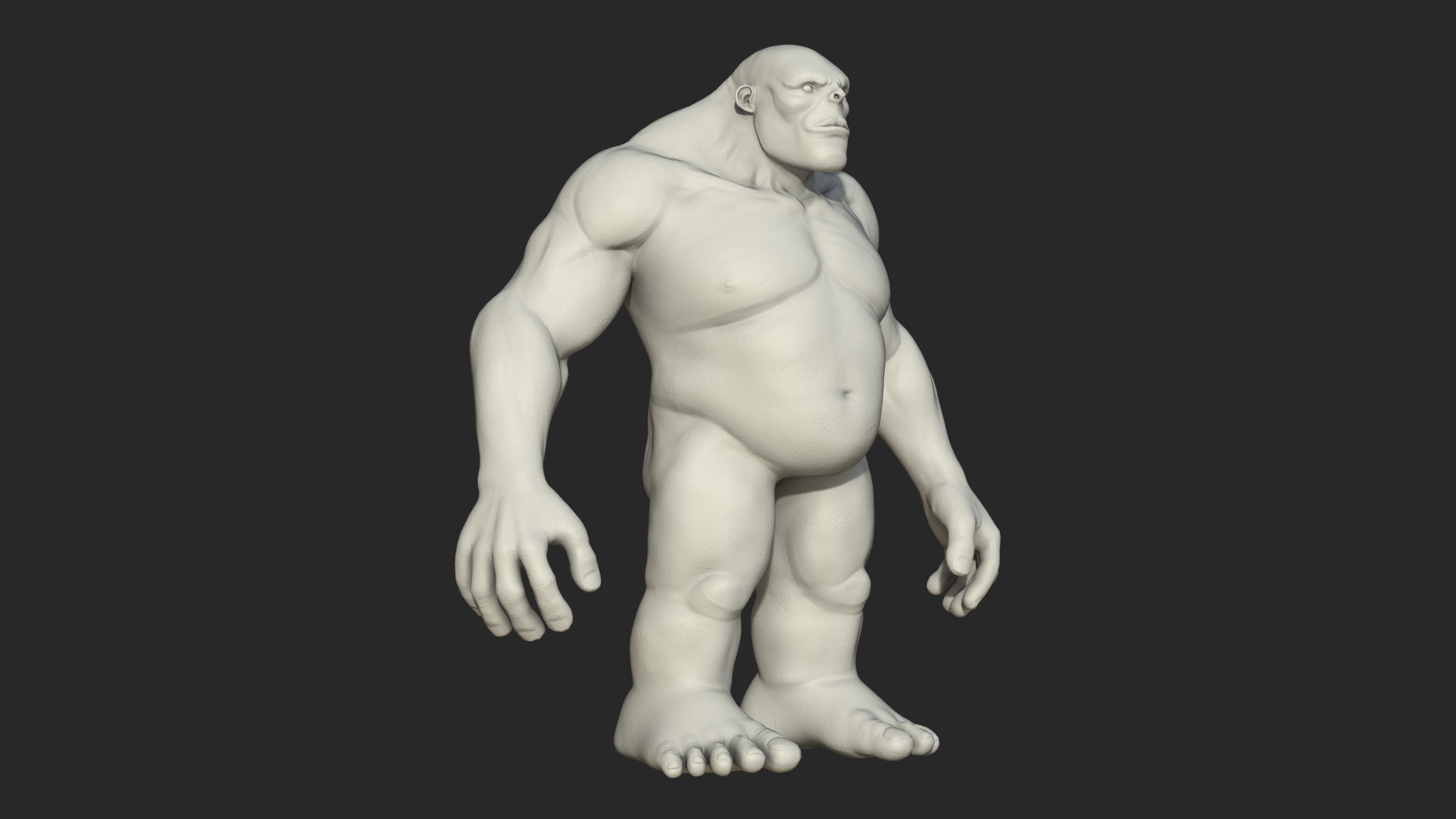 Character - Troll Body Base Low-poly 3D model_18