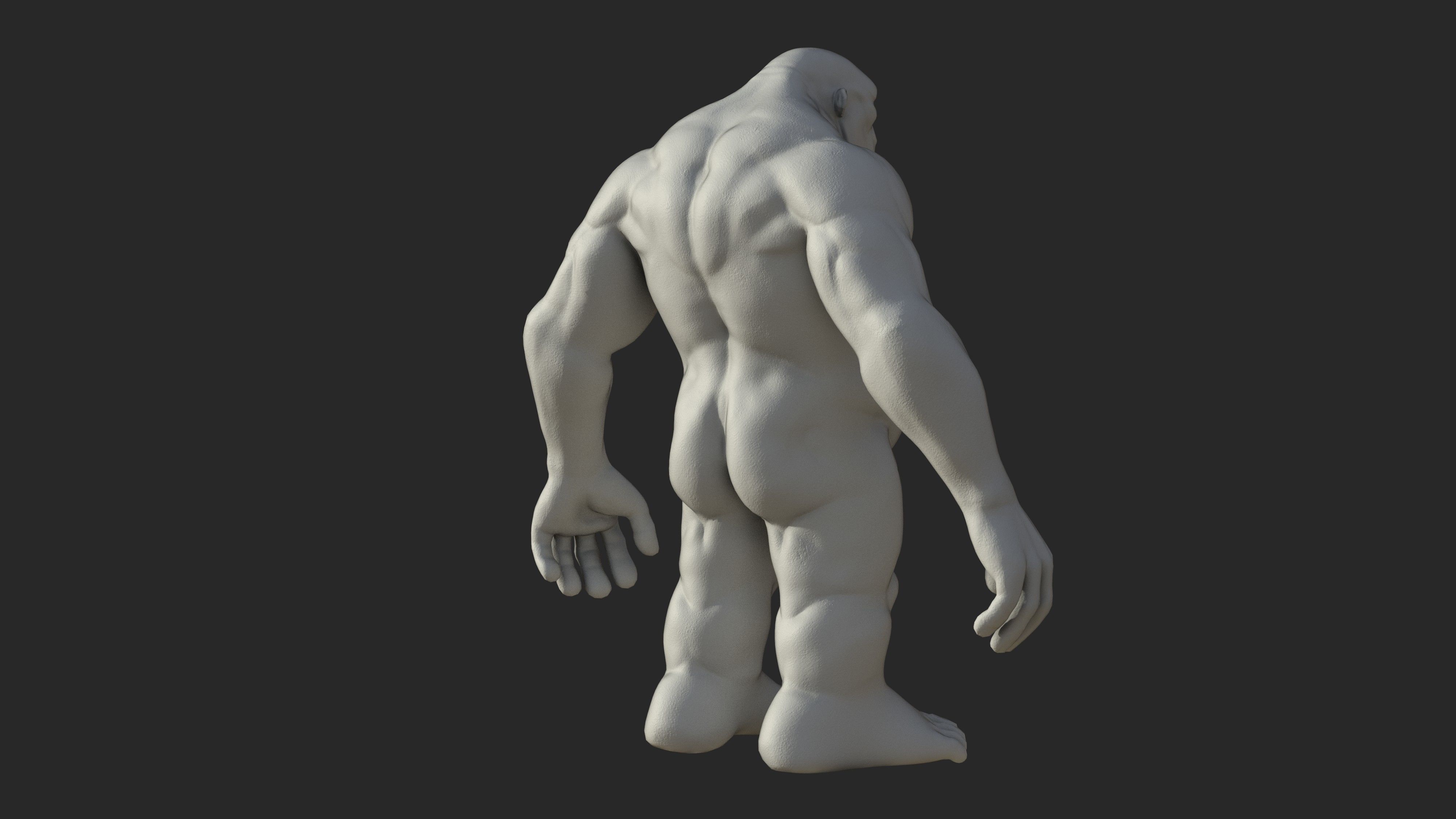Character - Troll Body Base Low-poly 3D model_16