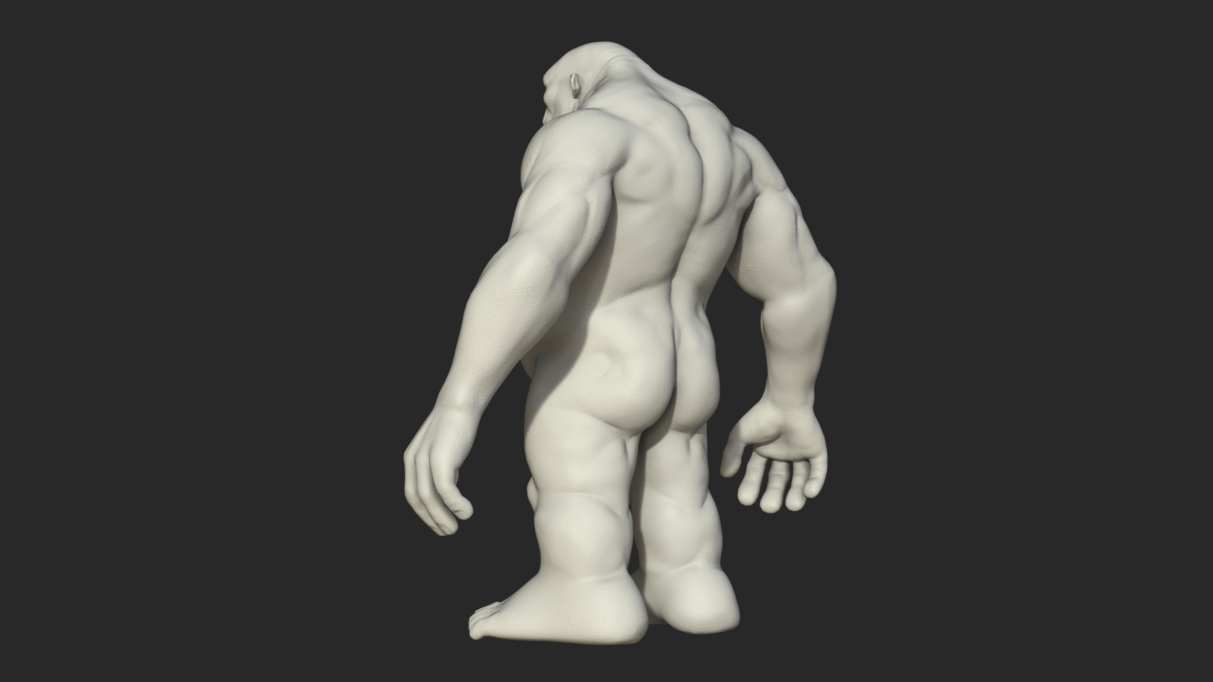 Character - Troll Body Base Low-poly 3D model_14