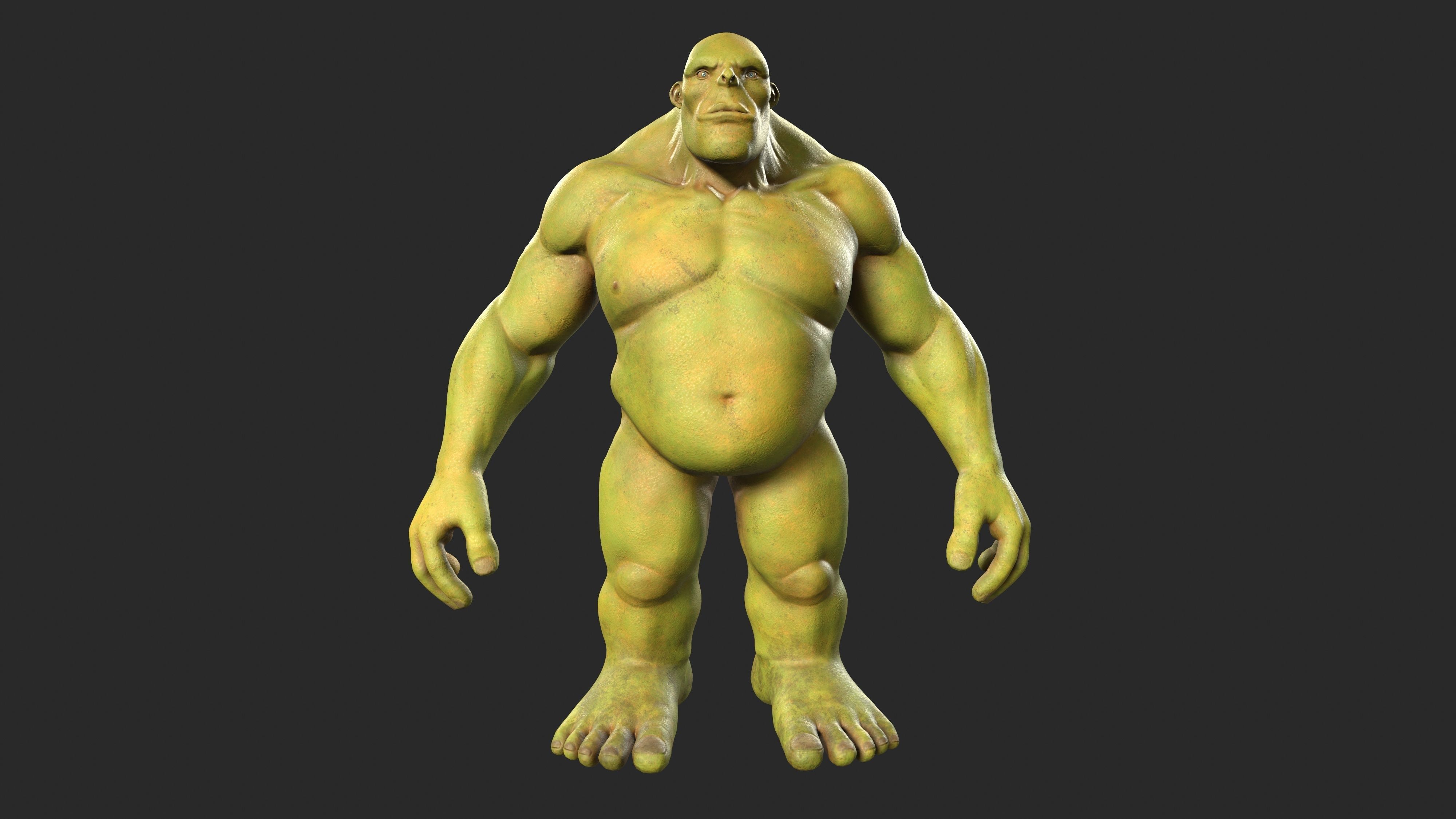 Character - Troll Body Base Low-poly 3D model_3